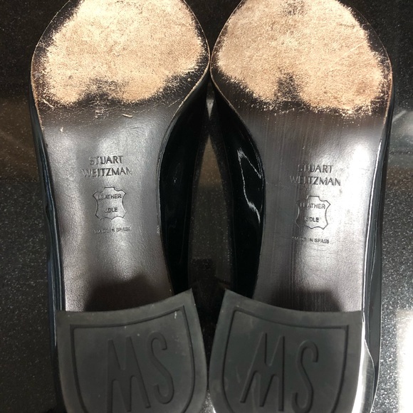 Stuart Weitzman Patent Leather Block Heel Pumps - Picture 5 of 6